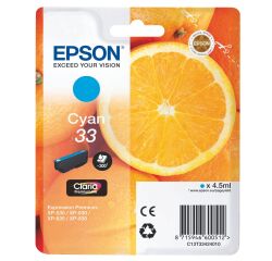 Epson 33 cartridges separate colours for inkjet printer