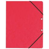 Chemise à élastique sans rabat carte Exacompta 24 x 32 cm dos 2,5 cm rouge