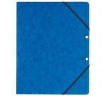 Eckspannmappe mit Gummizug ohne Klappen aus Wellpappe Exacompta 24 x 32 cm Rücken 3,5 cm