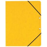 Chemise à élastique sans rabat carte Exacompta 24 x 32 cm dos 2,5 cm jaune