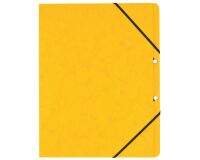 Chemise à élastique sans rabat carte Exacompta 24 x 32 cm dos 2,5 cm jaune