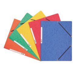 Folder with elastic without flap in cardboard Exacompta 24 x 32 cm rug 3,5 cm