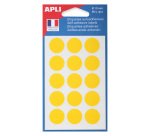 Pastilles adhésives Ø 19 mm couleurs - Pochette de 90 gommettes