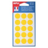 Pastille adhésive Ø 19 mm Agipa 111963 jaune - Boîte de 90