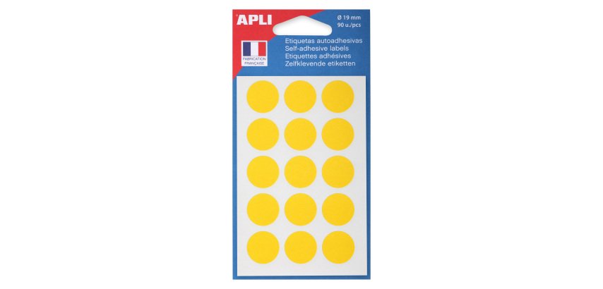 Pastille adhésive Ø 19 mm Agipa 11196 couleur - Boîte de 90