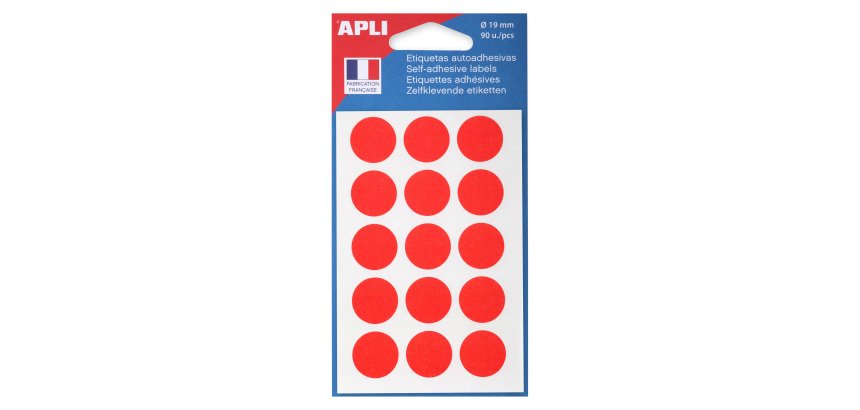 Pastille adhésive Ø 19 mm Agipa 11196 couleur - Boîte de 90