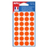 Pastille adhésive Ø 15 mm Agipa 111845 orange - Boîte de 168