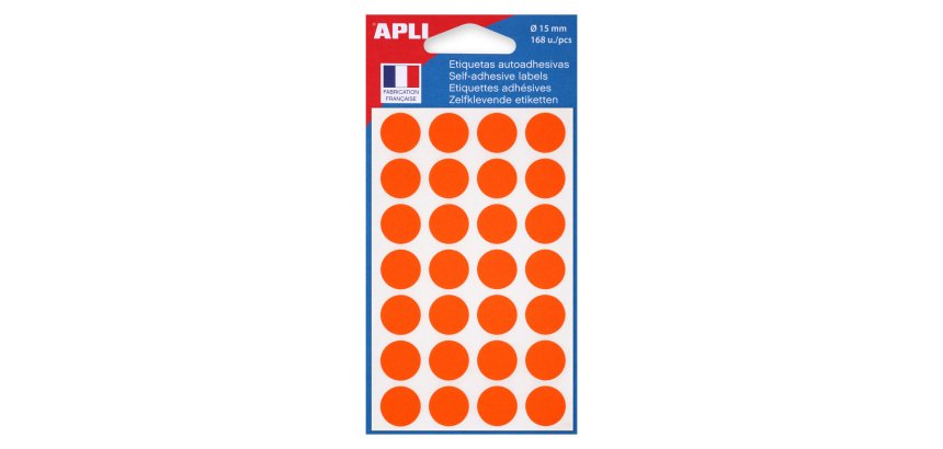 Pastille adhésive Ø 15 mm Agipa 11184 couleur - Boîte de 168