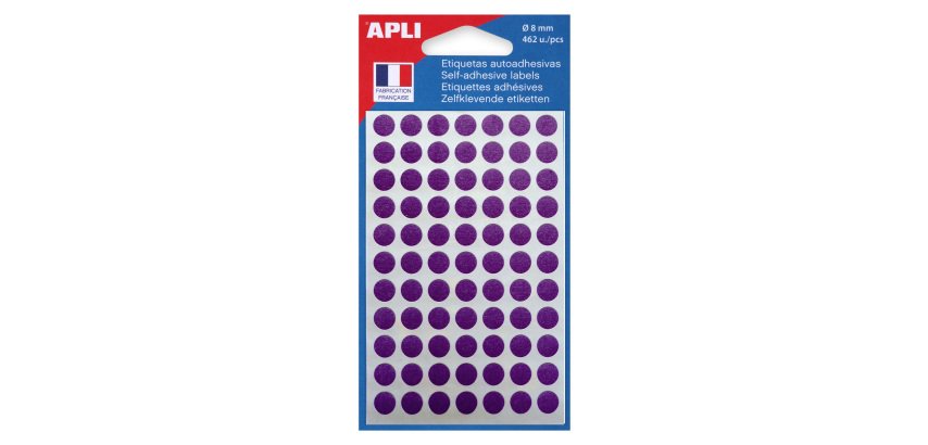 Pastille adhésive Ø 8 mm Agipa 11183 couleur - Boîte de 462