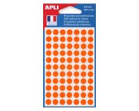 Pastille adhésive Ø 8 mm Agipa 111835 orange - Boîte de 462