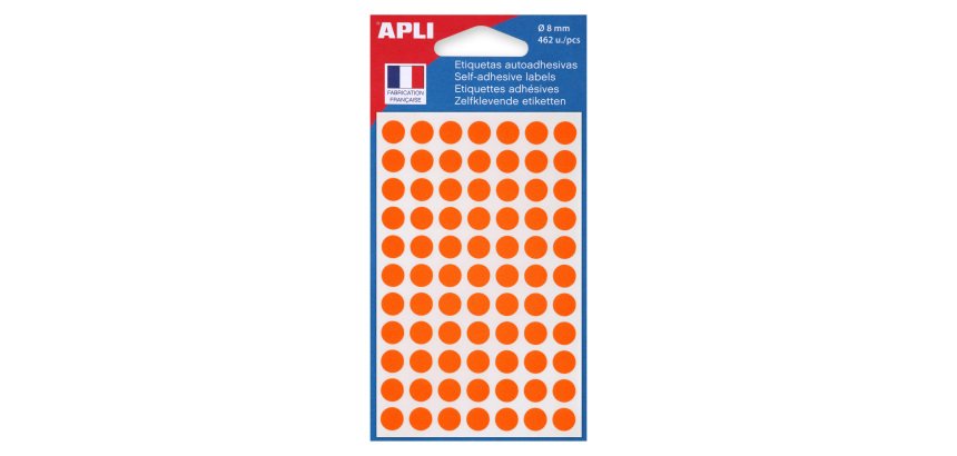 Pastille adhésive Ø 8 mm Agipa 11183 couleur - Boîte de 462
