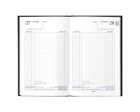 Agenda carré Perpétuel Recette-Dépense journalier - 21,4 x 14 cm