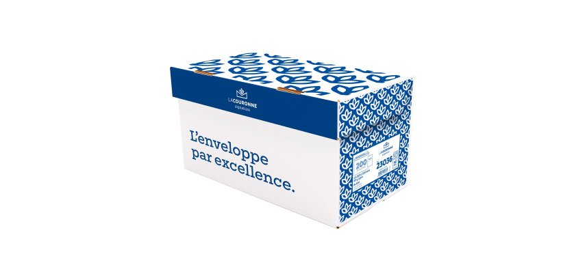 La Couronne envelop 90 g met witte beschermstrip - Doos van 200