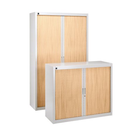 1 armoire à rideaux démontable Bruneau H 200 cm hêtre/alu achetée = 1 armoire H 100 cm offerte