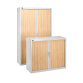 1 armoire à rideaux démontable Bruneau H 200 cm hêtre/alu achetée = 1 armoire H 100 cm offerte
