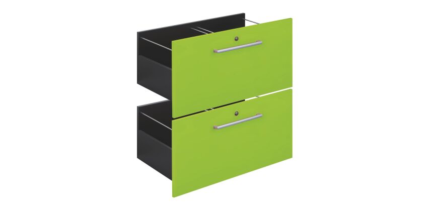 Lot de 2 tiroirs pour bibliothèque modulaire