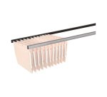 Jeu de 2 rails plastique pour dossiers suspendus - longueur 940 mm