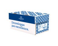 Enveloppe 110 x 220 mm La Couronne 90 g avec fenêtre 45 x 100 mm blanche - Boîte de 200