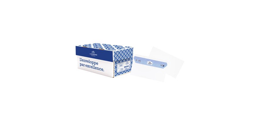 Sobre 110 x 220 mm La Couronne 90 g sin ventana blanca - Caja de 200