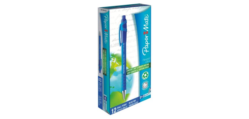 Stylos Flexgrip Ultra Papermate bleu - 2 boîtes de 12 = 1 offerte
