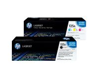 Pack van 4 toners HP 125A zwart + kleur