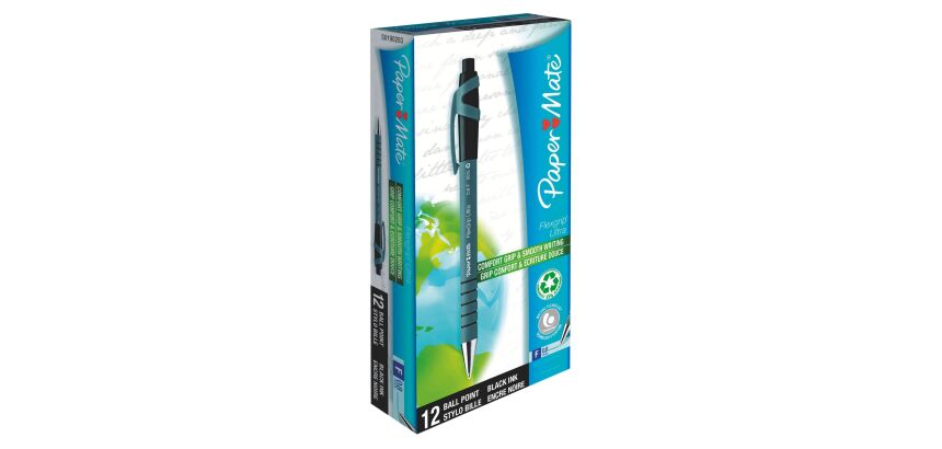 Stylos Flexgrip Ultra Papermate noir - 2 boîtes de 12 = 1 offerte