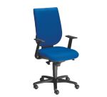 Chaise de bureau NAO tissu - dossier réglable en hauteur - avec ou sans accoudoirs - Mécanisme Synchrone ou Contact permanent - Pieds noirs