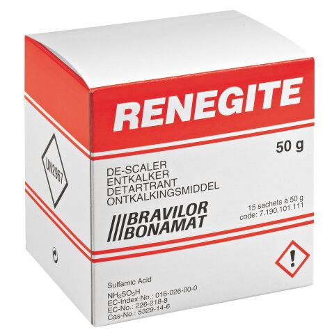 Karton mit 60 Beuteln Entkalker Renegite