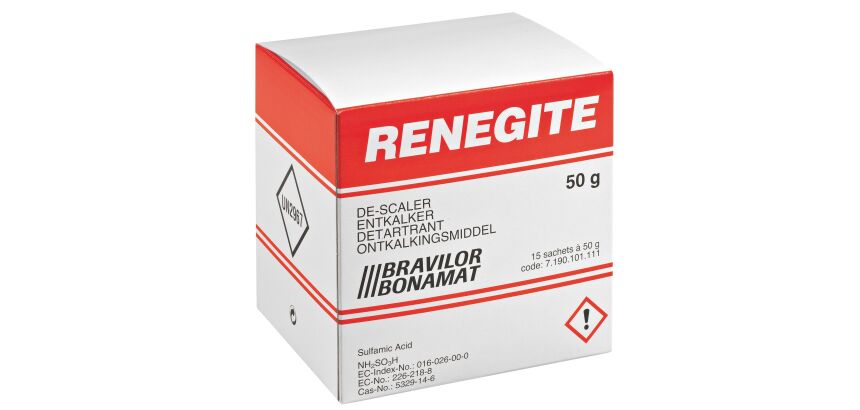 Produit machine à café poudre Renegite détartrant - boîte de 60 sachets