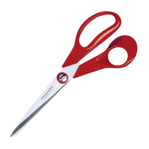 Scissors for left-handed pointed tips Fiskars 21 cm red