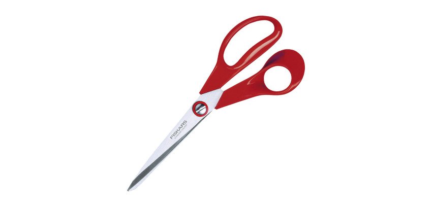 Schaar voor linkshandigen gepunt Fiskars 21 cm rood