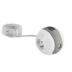 Compact stopcontactenblok Watt'Ball + USB-poorten