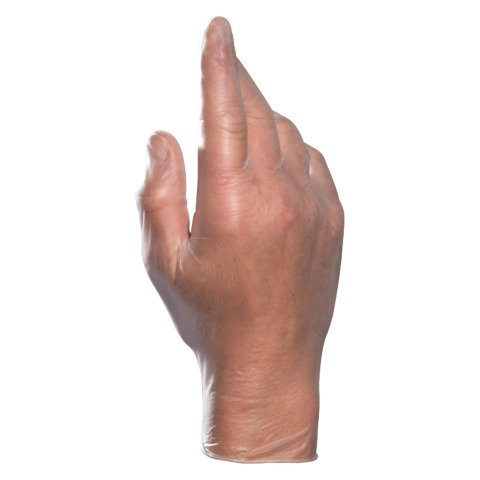 Guantes desechables Mapa vinilo sin polvo transparente talla 8 - Caja de 100