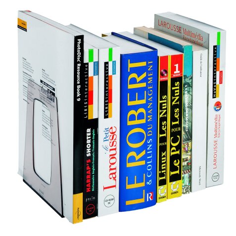 Set of 2 transparent book supports