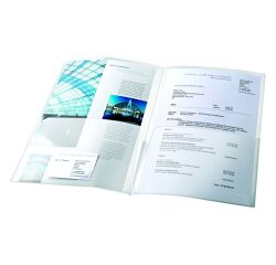 Carpeta de presentación doble bolsillo Esselte polipropileno 180 micras A4 transparente