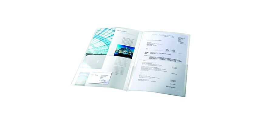 Chemise double poches Esselte polypropylène translucide A4 incolore