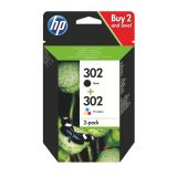 HP 302 Pack cartouche noire + cartouche couleurs pour imprimante jet d'encre