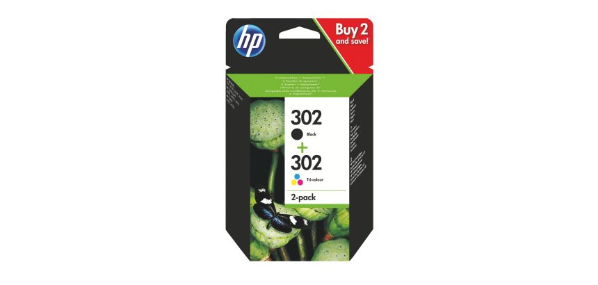 HP 302 Pack 2 catuchos originales negro + tricolor (190 + 3 x 165 páginas)