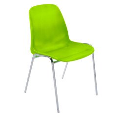 Chaise coque - coque polypropylène - pieds métal - Version coloris acidulés