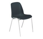 Chaise coque Sora - coque polypropylène - pieds métal - Version accrochable