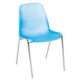 Chaise coque SORA - coque polypropylène - pieds métal - Version coloris acidulés