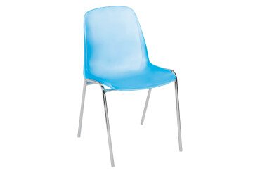 Chaise coque SORA - coque polypropylène - pieds métal - Version coloris acidulés