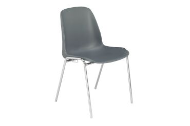 Chaise coque Sora - coque polypropylène - pieds métal - Version accrochable