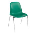 Chaise coque SORA, polypropylène non feu, pieds métal