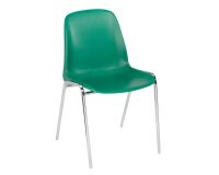 Chaise SORA - coque polypropylène - pieds métal - Vert