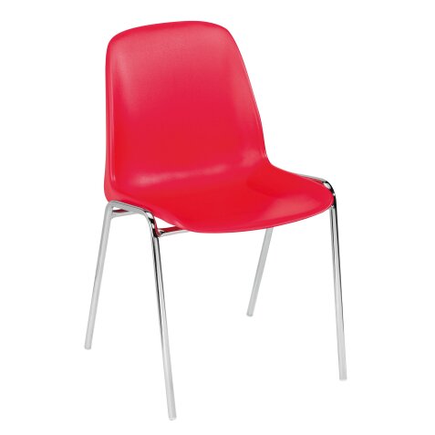 Chaise coque SORA - polypropylène - pieds métal - Couleurs standards