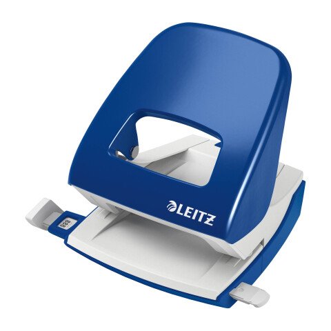 Perforadora de oficina 2 agujeros Leitz - Capacidad 30 hojas - Color azul