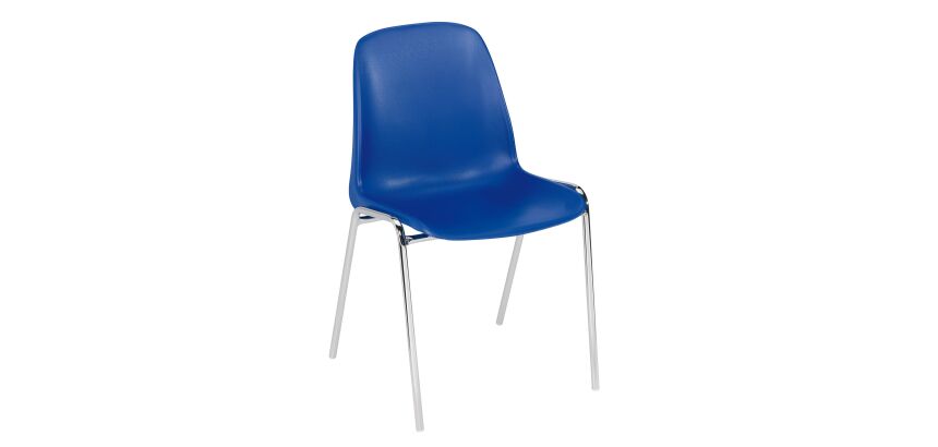 SORA shell chair, non-flammable polypropylene, metal legs