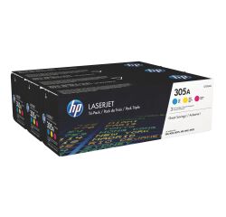 Pack of 3 toners HP 305A color