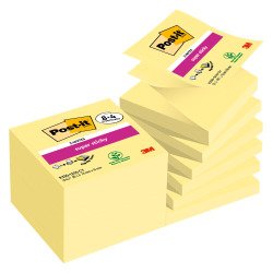 Z-NOTES SUPER STICKY POST-IT 76x76 mm jaune - Bloc de 90 feuilles